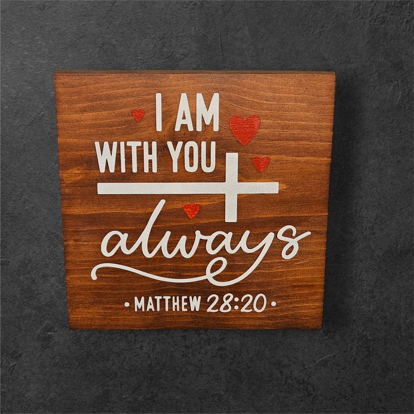 7x7 Wooden Sign with quote